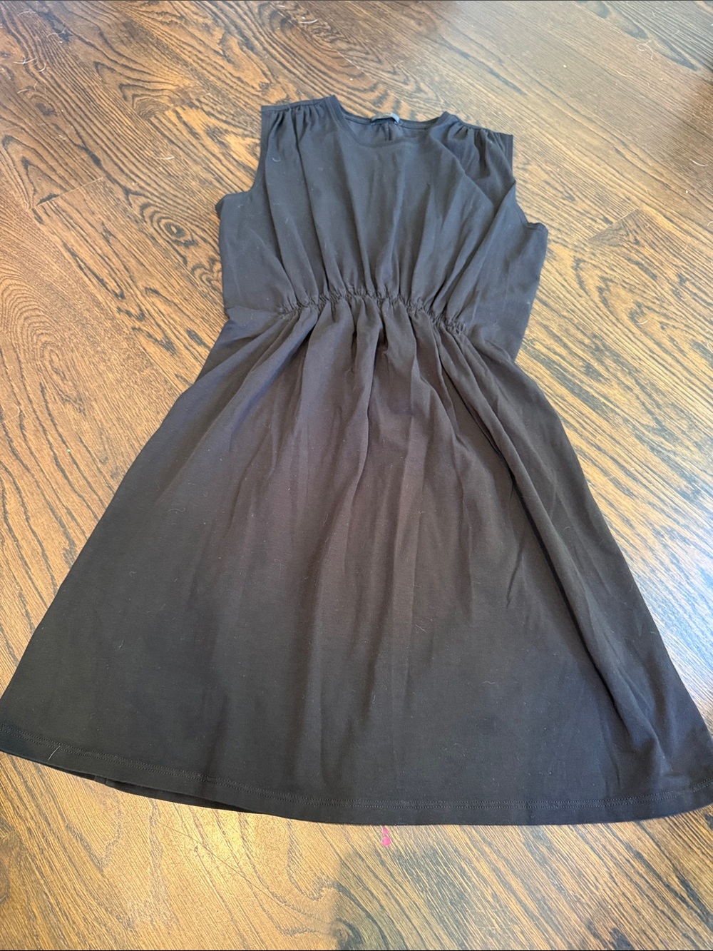 ATM cotton Sleeveless Gathered-Waist Dress
